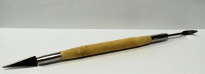 Скульптурный нож двусторонний лезвие-крюк (деревянная ручка)