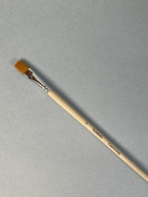 Кисть синтетика плоская №12 (длинная ручка)
