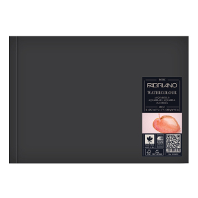 Альбом для акварели FABRIANO А4 200 гр, 30 л, черная обложка