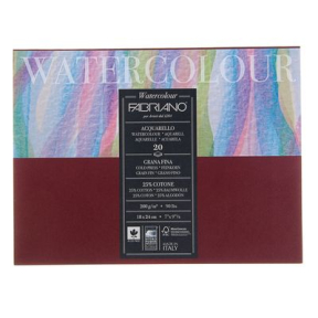 Альбом для акварели FABRIANO Watercolour 18х24см 25%хл крупное зерно 200 гр, 20 л