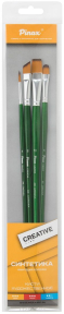 Набор кистей PINAX Creative синтетика 4 шт, длинные ручки