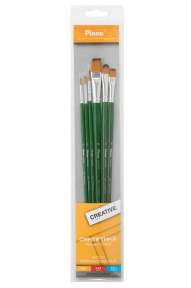 Набор кистей PINAX Creative синтетика 6 шт, длинные ручки