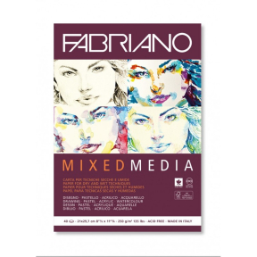 Альбом для смешанных техник FABRIANO Mixed Media А4 250 гр/м 40 л склейка