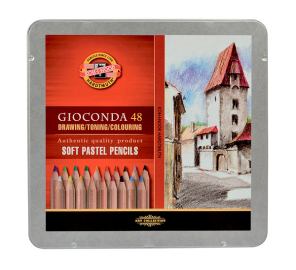 Набор пастельных карандашей GIOCONDA 48 цв, метал.кор