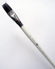 Кисть НЕВСКАЯ ПАЛИТРА белка плоская №18 длинная ручка