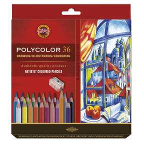 Набор цветных карандашей POLYCOLOR 36 цв, картонная коробка
