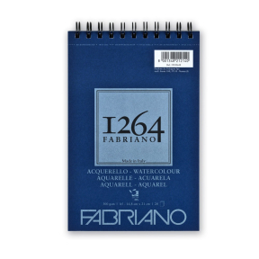Альбом для акварели FABRIANO 1264 Watercolour 14,8х21см 300 гр/м, 20 л, спираль по короткой стороне