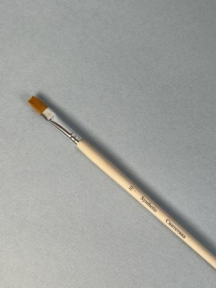 Кисть синтетика плоская №10 (длинная ручка)