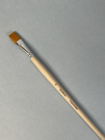 Кисть синтетика плоская №14 (длинная ручка)