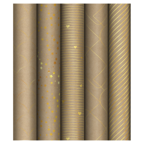 Упаковочная бумага MESHU Golden pattern 70х100см
