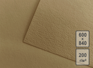 Бумага ЛИЛИЯ светло-коричневая А1, 200 г/м2, лист