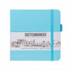 Блокнот SKETCHMARKER 12х12см 140гр/м, 80л, переплет (небесно-голубой)