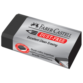Ластик FABER-CASTELL Dust-free черный 45х22мм