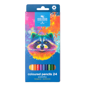 Набор цветных карандашей KOH-I-NOOR Racoon 24 цвета, картонная коробка
