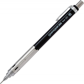 Набор PENTEL карандаш Graphgear 300 0,5 мм черный корпус + грифели 0,5 2B
