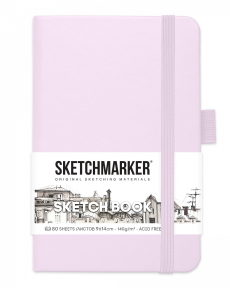 Блокнот SKETCHMARKER 9х14см 140гр/м, 80л, переплет (фиолетовый пастельный)