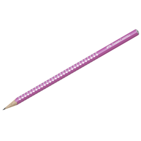 Карандаш ч/г FABER-CASTELL Sparkle B, трехгранный, жемчужный