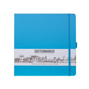 Блокнот SKETCHMARKER 20х20см 140гр/м, 80л, переплет (синий карибский)