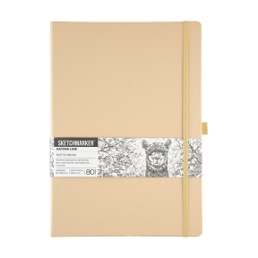 Блокнот SKETCHMARKER А4 140гр/м, 80л, переплет (благородный беж)