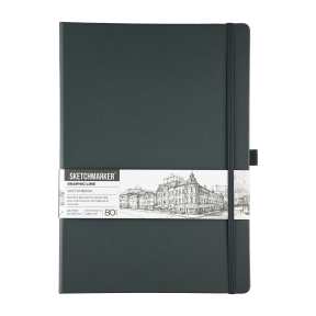 Блокнот SKETCHMARKER А4 140гр/м, 80л, переплет (графитовый)