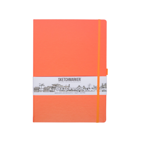 Блокнот SKETCHMARKER А4 140гр/м, 80л, переплет (неоновый коралл)