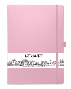 Блокнот SKETCHMARKER А4 140гр/м, 80л, переплет (розовый)