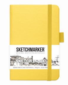 Блокнот SKETCHMARKER 9х14см 140гр/м, 80л, переплет (лимонный)