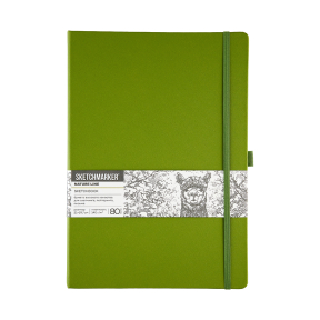 Блокнот SKETCHMARKER А4 140гр/м, 80л, переплет (оливковый)