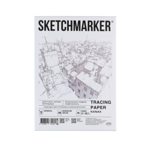 Калька SKETCHMARKER А4 110 гр, прозрачная, глянцевая 1 лист