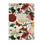 Тетрадь Flora. Пионы А5 60 л экокожа линейка