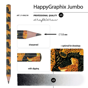 Карандаш ч/г BRUNO VINCONTI  HappyGraphix Леопард 4B