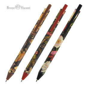 Шариковая ручка-автомат BRUNO VISCONTI Flora Black Night синяя, 0,5 мм