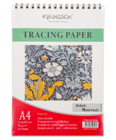 Альбом д/графики калька А4 90гр/м 24 л, пружина
