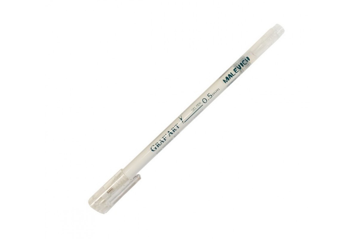Гелевая ручка МАЛЕВИЧЪ Graf Art белая 0,5 мм