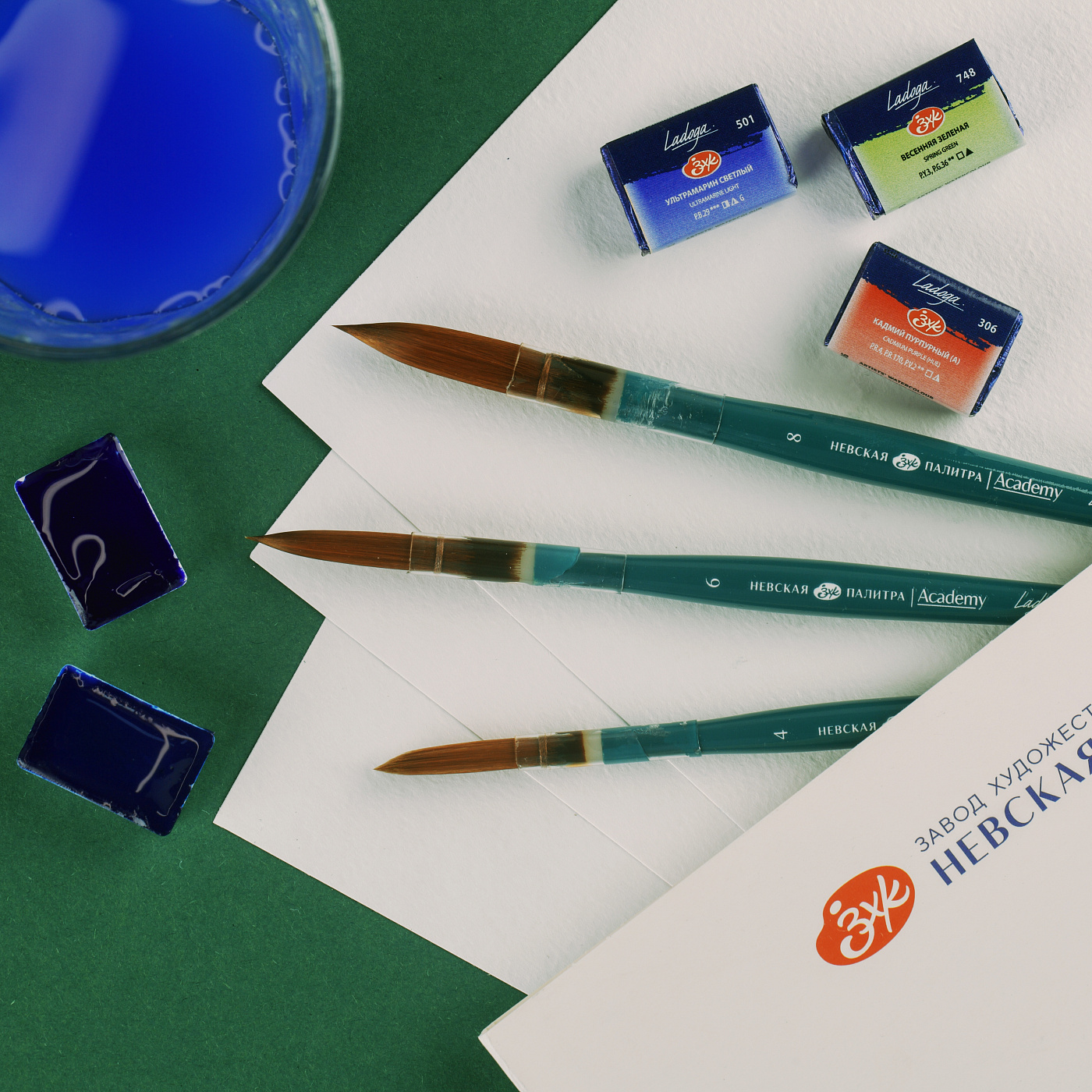 Кисти ЛАДОГА синтетика пленочная обойма круглые