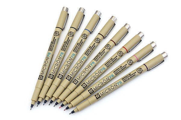 Цветные линеры PIGMA MICRON с наконечником PN 