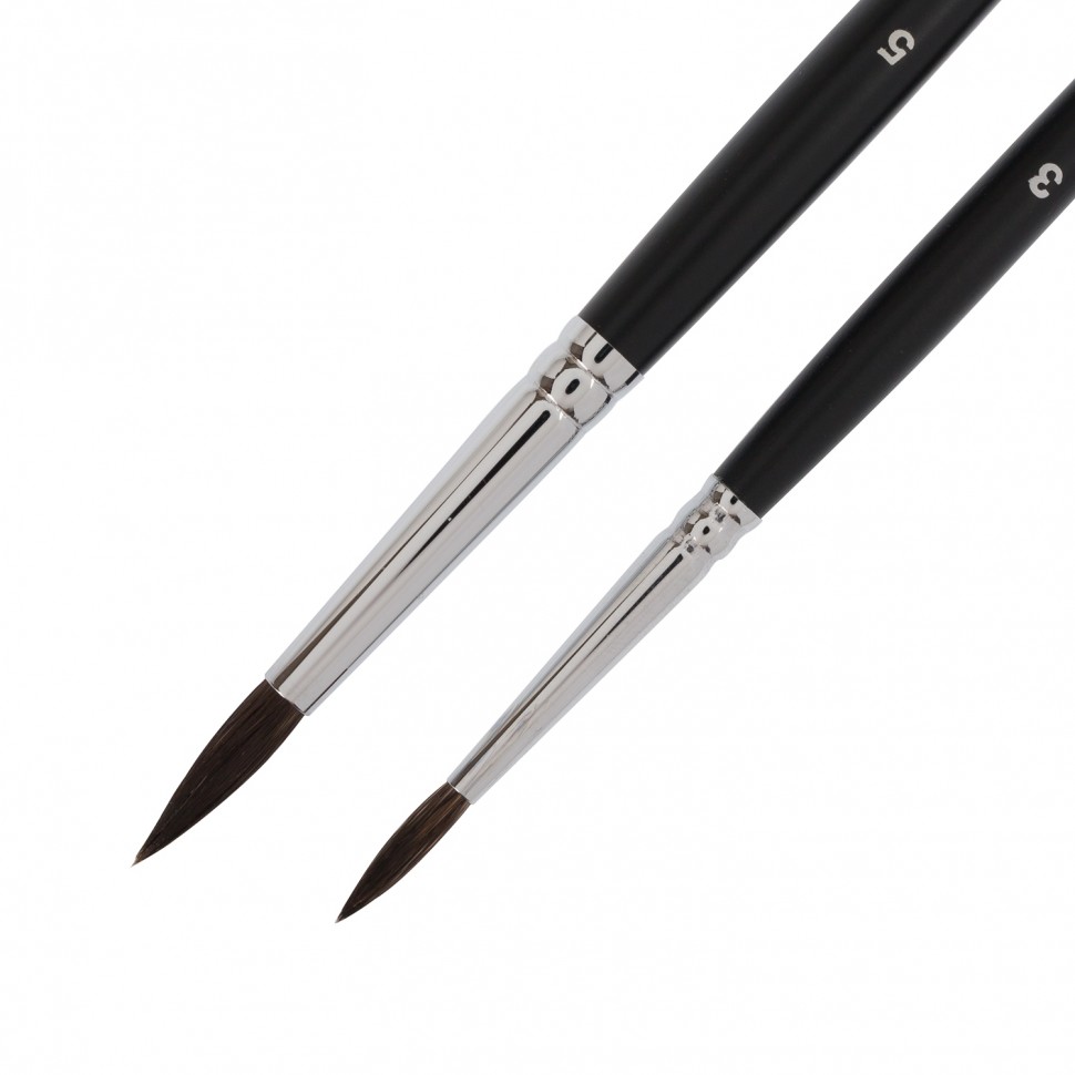 Серия 1417 (белка, круглая, черная ручка)