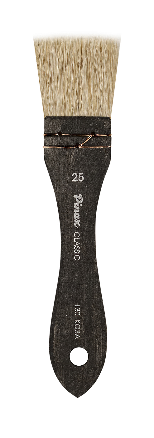 Кисть PINAX Classic коза белая  флейц №25 короткая ручка