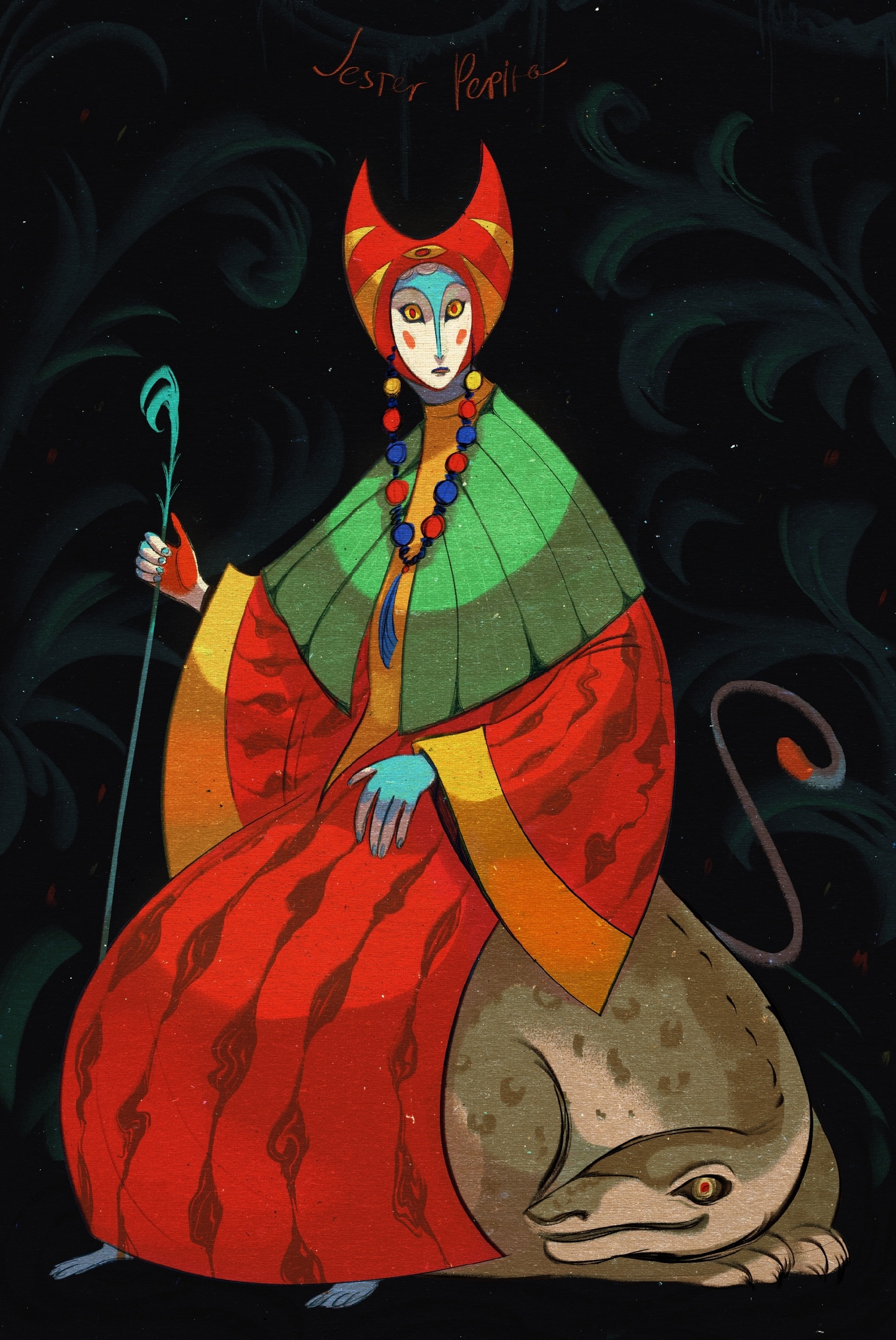 Открытка JESTER PEPITA Жрица со своим любимцем