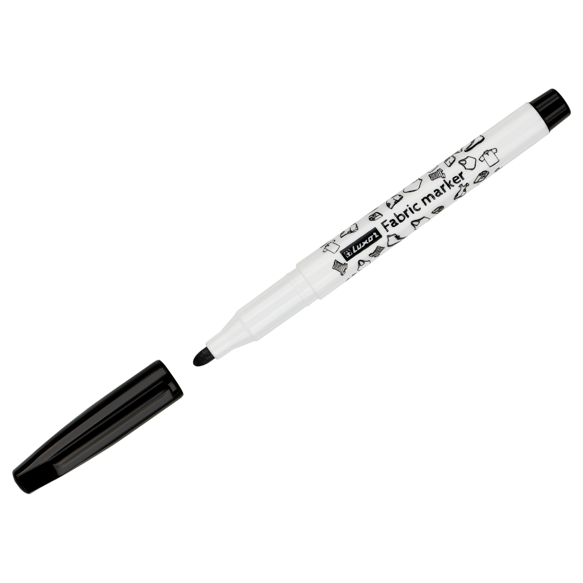 Маркер для ткани LUXOR Fabric черный, пулевидный, 1-2мм