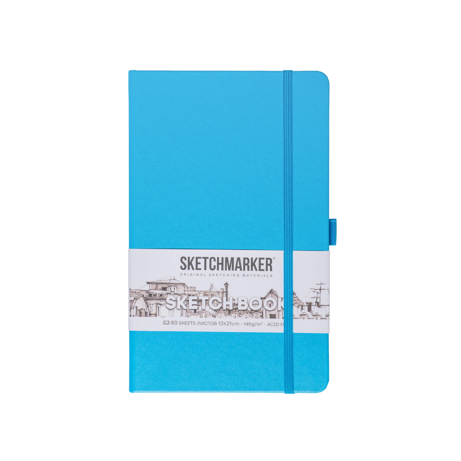 Блокнот SKETCHMARKER 13х21см 140гр/м, 80л, переплет (синий карибский)