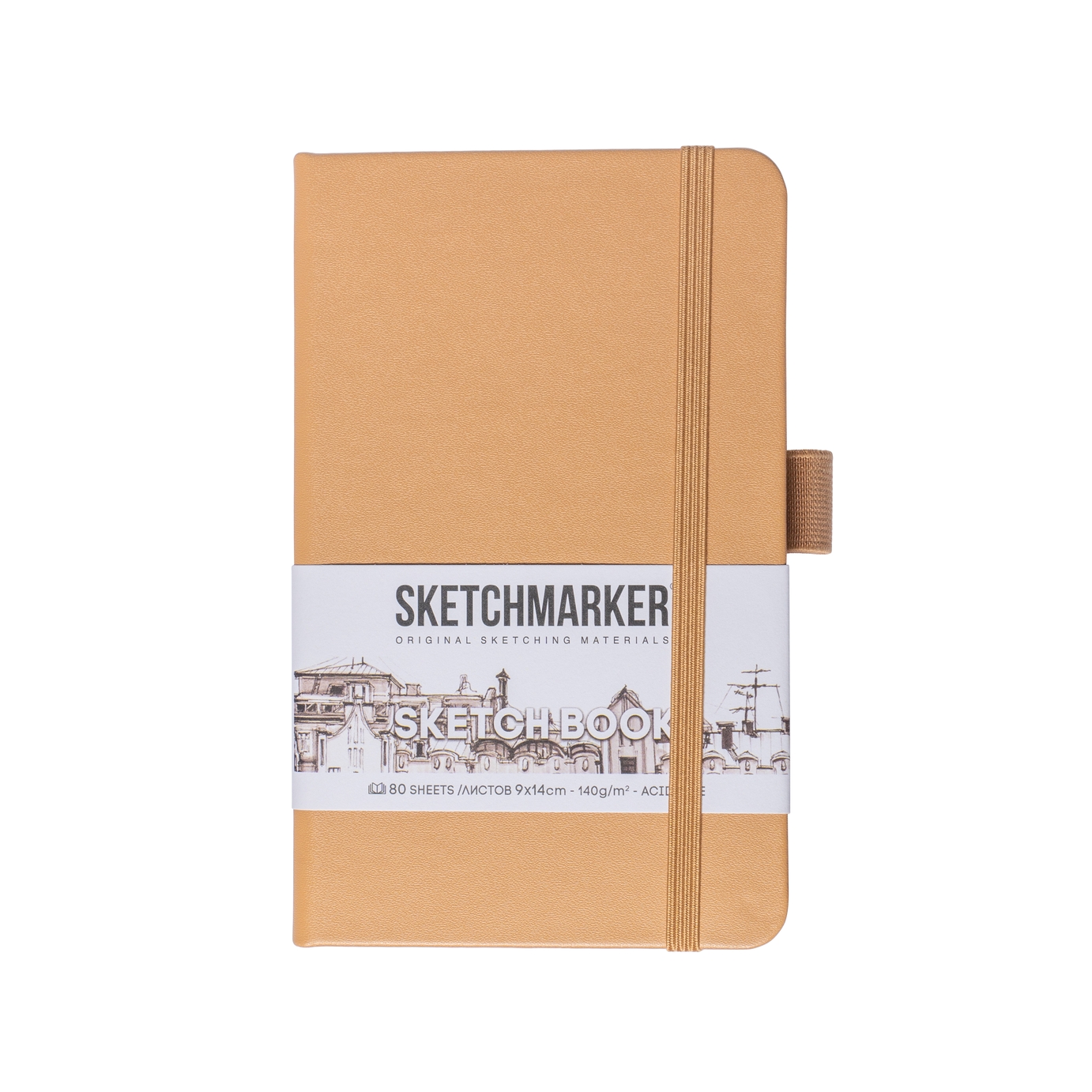 Блокнот SKETCHMARKER 9х14см 140гр/м, 80л, переплет (капучино)