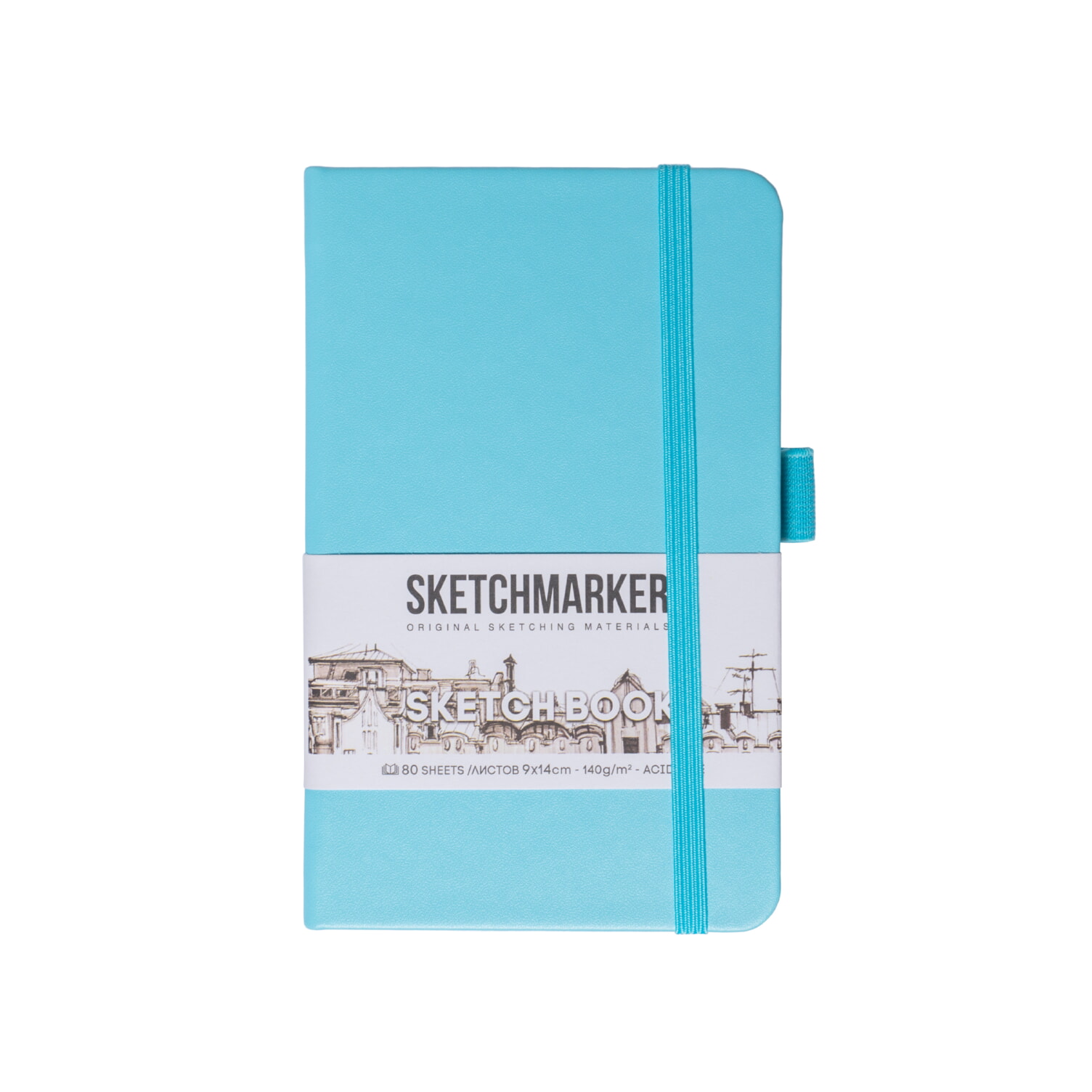 Блокнот SKETCHMARKER 9х14см 140гр/м, 80л, переплет (небесно-голубой)