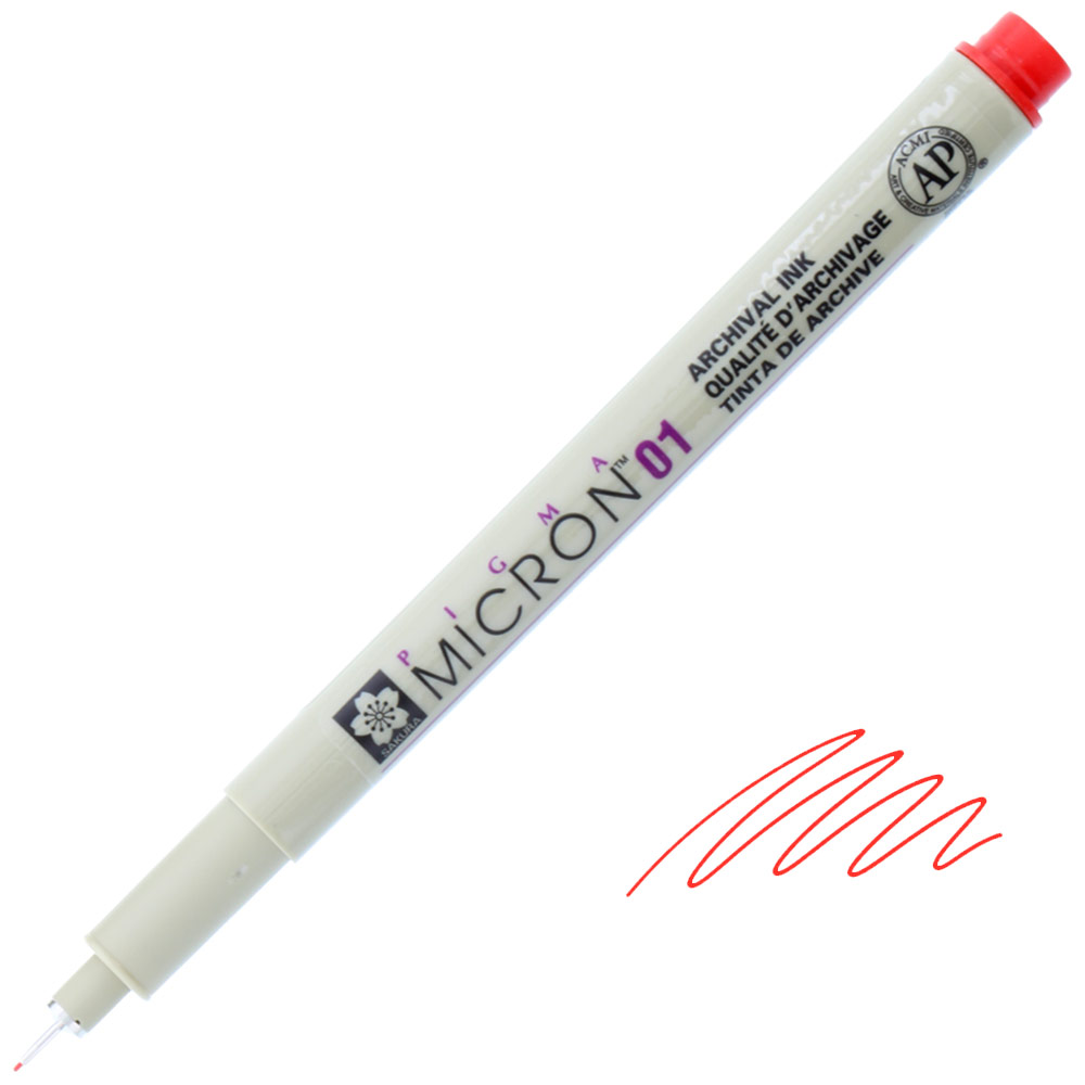 Линер PIGMA MICRON 01 красный (0,25 мм)