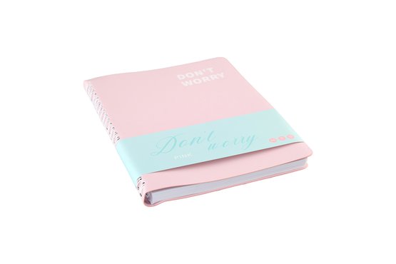 Блокнот DONT WORRY А5 70гр/м, 96л розовый