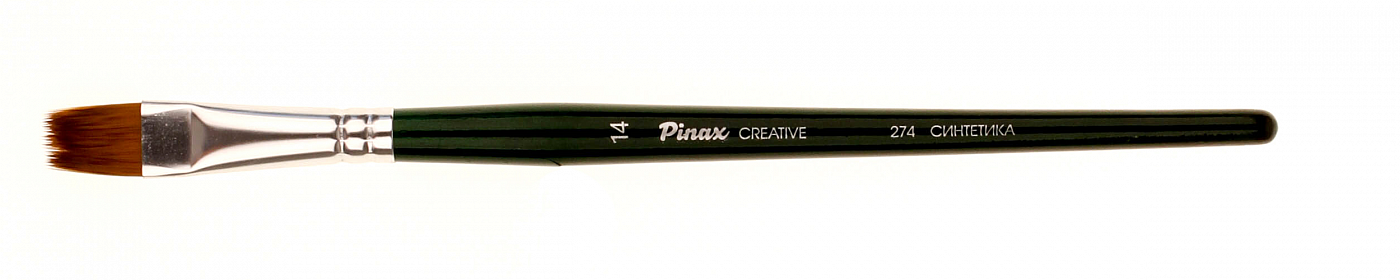 Кисть PINAX Creative Flat comb синтетика плоская №14, кор.ручка