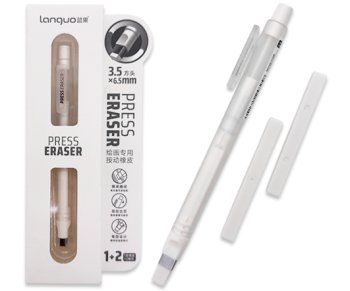 Ластик-ручка LANGUO прямоугольный 3,5х6,5мм с 2 ластиками