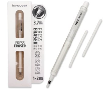 Ластик-ручка LANGUO круглый Ø 3,7мм с 2 ластиками