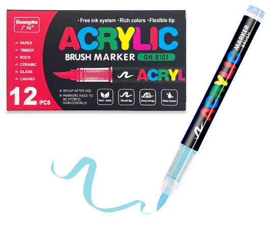 Маркер GUANGNA №628  молочно-голубой 1-5мм 1 шт