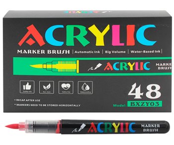 Набор акриловых маркеров GUANGNA DL-248, 48 шт, перо-кисть, картон.кор.